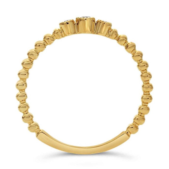 Three Diamond Set Ring