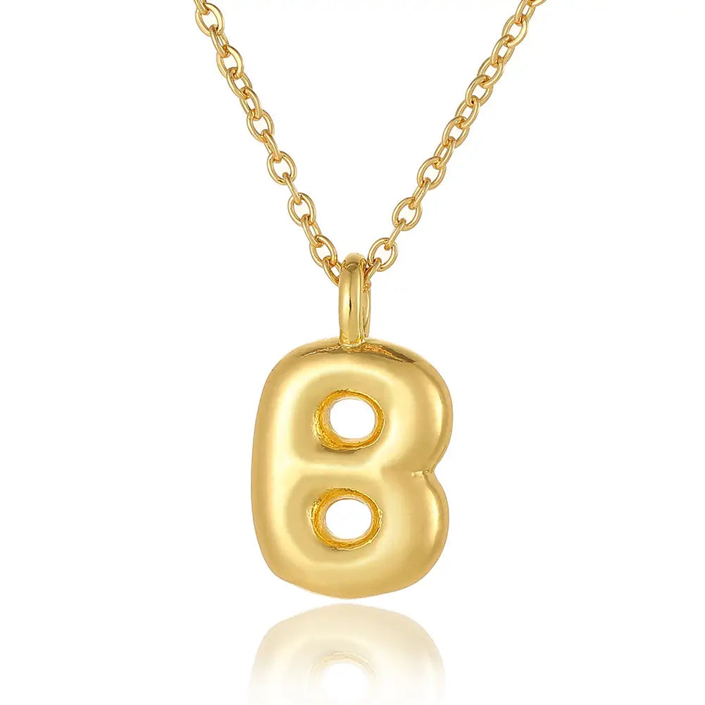 Bubble Balloon Initial Necklace