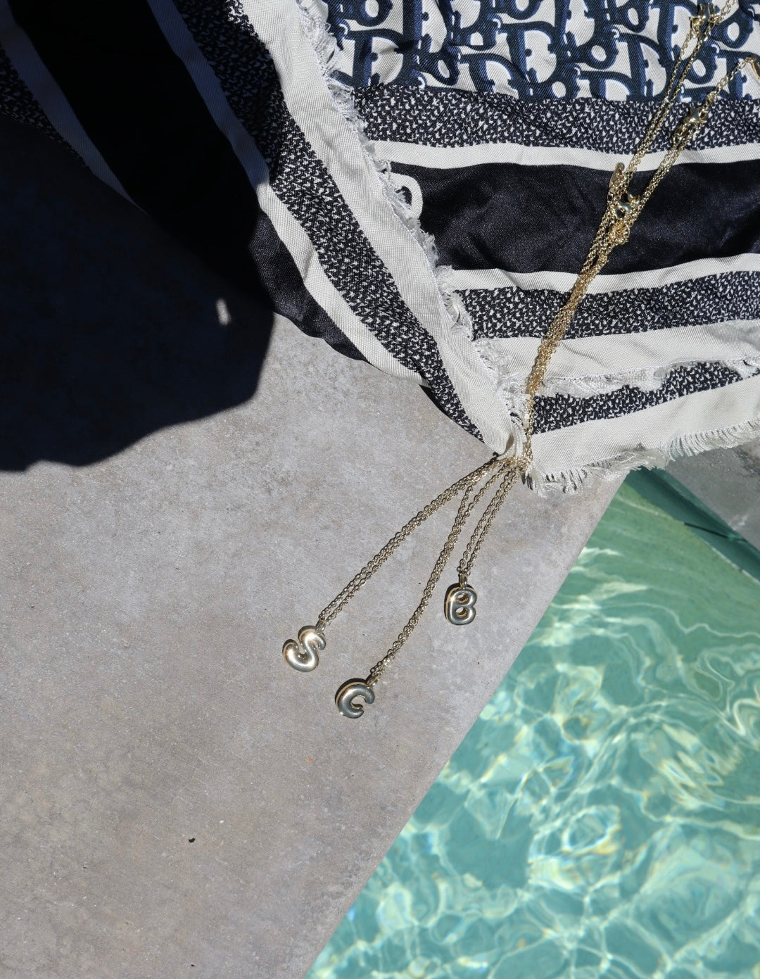 Bubble Balloon Initial Necklace